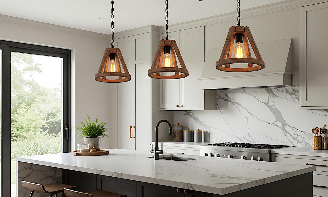 kitchen island pendant height