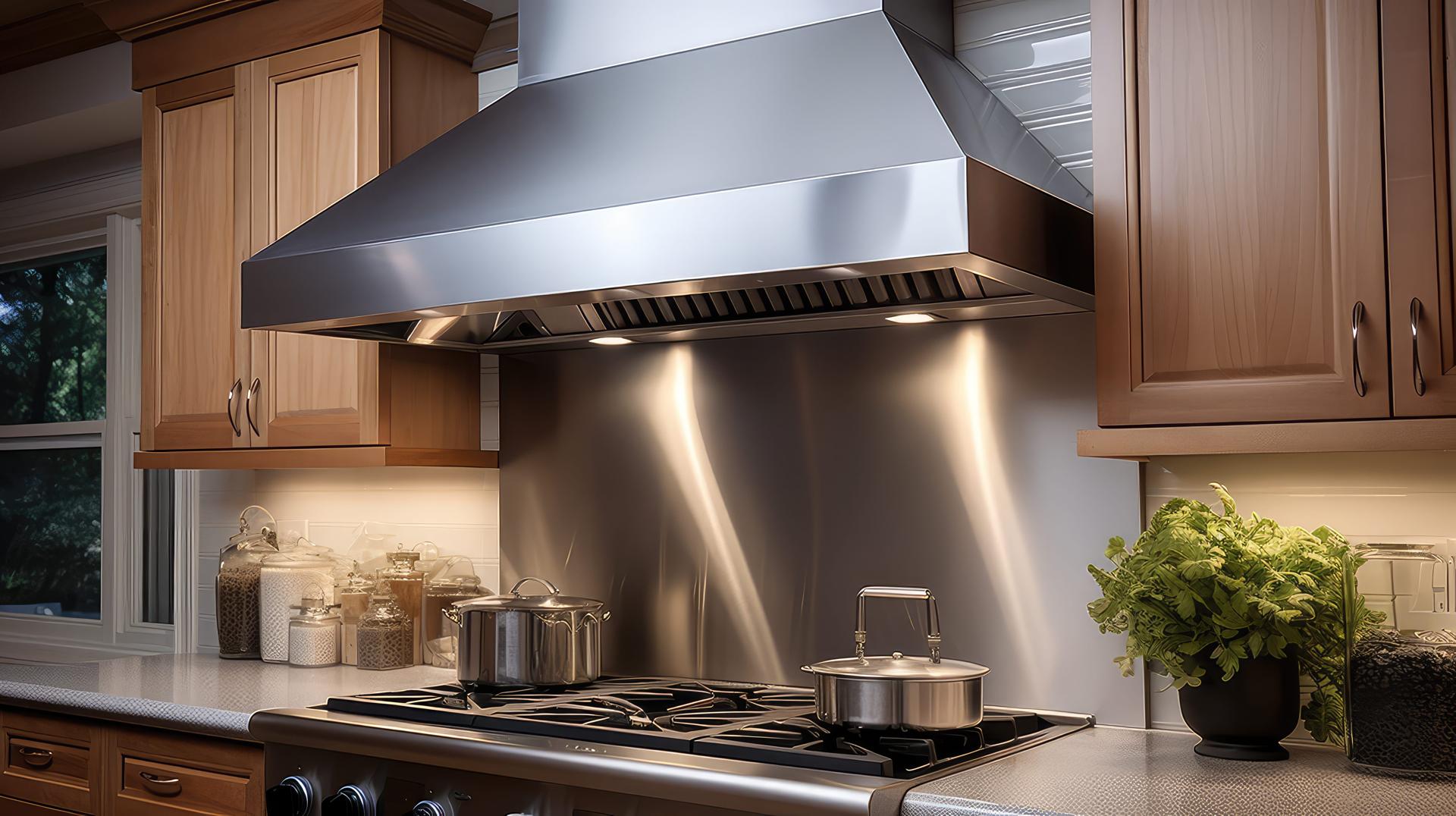 hood stainless kitchen